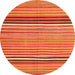 Square Oriental Orange Traditional Rug, con864org