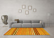 Machine Washable Oriental Yellow Traditional Rug in a Living Room, wshcon864yw