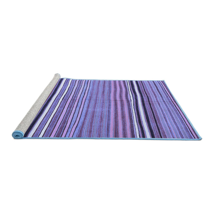 Sideview of Machine Washable Oriental Blue Traditional Rug, wshcon864blu