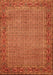 Serging Thickness of Machine Washable Abstract Orange Contemporary Area Rugs, wshcon865org