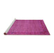 Sideview of Machine Washable Abstract Pink Contemporary Rug, wshcon865pnk