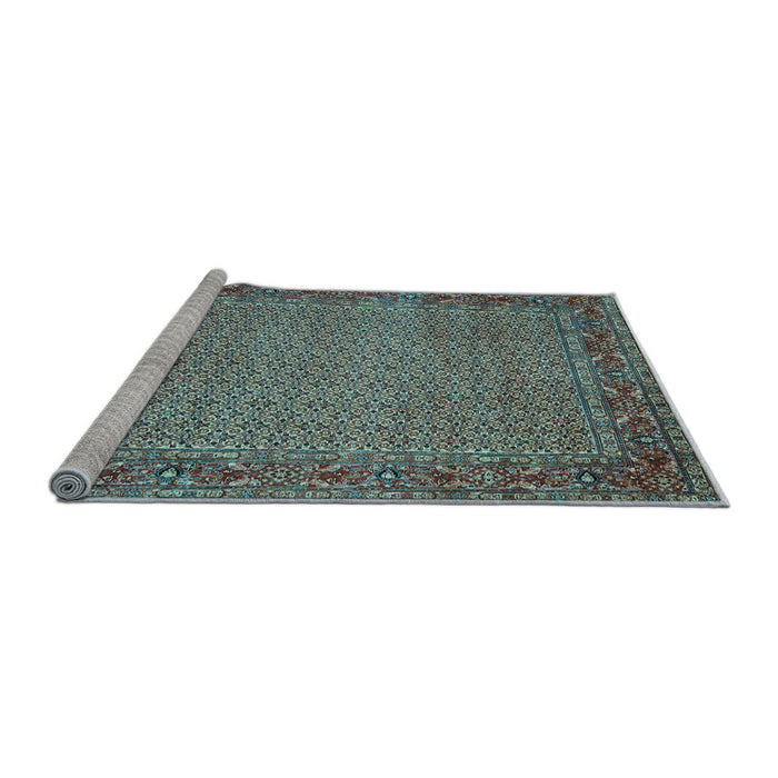 Sideview of Machine Washable Abstract Light Blue Contemporary Rug, wshcon865lblu
