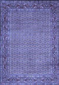 Abstract Blue Contemporary Rug, con865blu