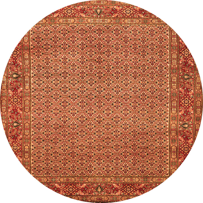 Square Abstract Orange Contemporary Rug, con865org