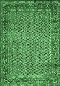 Abstract Emerald Green Contemporary Rug, con865emgrn