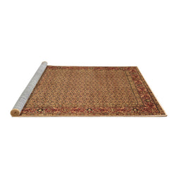 Sideview of Machine Washable Abstract Brown Contemporary Rug, wshcon865brn