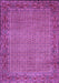 Machine Washable Abstract Purple Contemporary Area Rugs, wshcon865pur