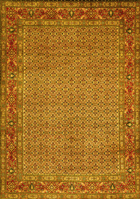 Abstract Yellow Contemporary Rug, con865yw