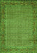 Abstract Green Contemporary Rug, con865grn