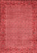 Abstract Red Contemporary Area Rugs