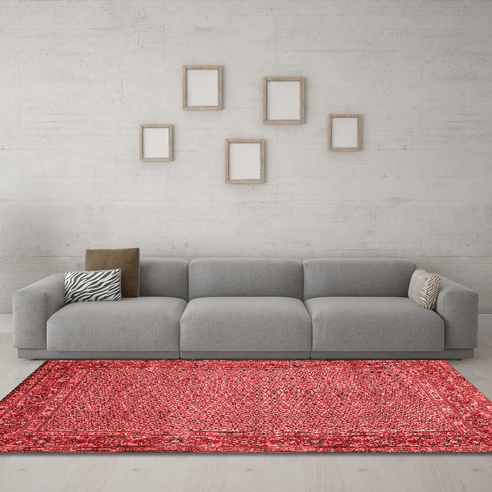 Contemporary Red Washable Rugs