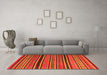 Machine Washable Oriental Orange Traditional Area Rugs in a Living Room, wshcon866org