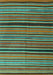 Machine Washable Oriental Turquoise Traditional Area Rugs, wshcon866turq