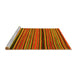 Sideview of Machine Washable Oriental Yellow Traditional Rug, wshcon866yw