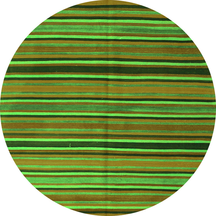 Square Oriental Green Traditional Rug, con866grn