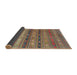 Thickness of Contemporary Dark Almond Brown Southwestern Rug, con867