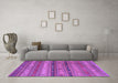 Machine Washable Southwestern Purple Country Area Rugs in a Living Room, wshcon867pur