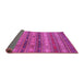 Sideview of Southwestern Pink Country Rug, con867pnk