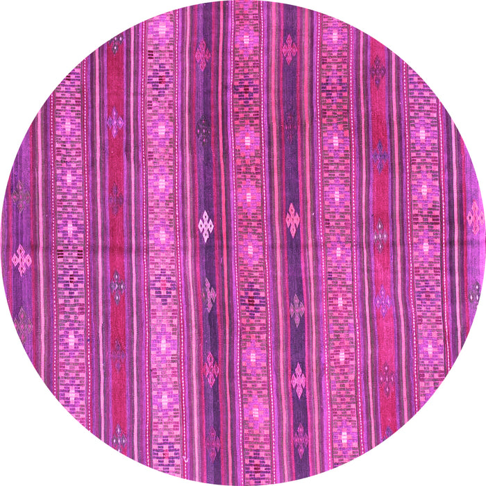 Round Southwestern Pink Country Rug, con867pnk