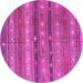 Round Southwestern Pink Country Rug, con867pnk