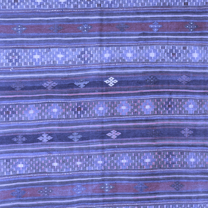 Machine Washable Southwestern Blue Country Rug, wshcon867blu