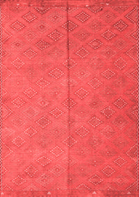 Abstract Red Contemporary Rug, con868red