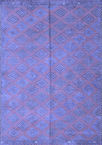 Abstract Blue Contemporary Rug, con868blu