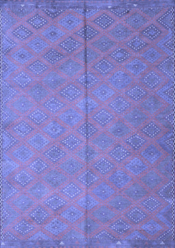Abstract Blue Contemporary Rug, con868blu