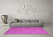 Machine Washable Abstract Purple Contemporary Area Rugs in a Living Room, wshcon868pur