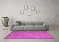 Machine Washable Abstract Purple Contemporary Rug, wshcon868pur