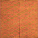 Serging Thickness of Abstract Orange Contemporary Rug, con868org