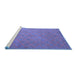 Sideview of Machine Washable Abstract Blue Contemporary Rug, wshcon868blu