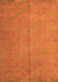 Abstract Orange Contemporary Rug, con868org