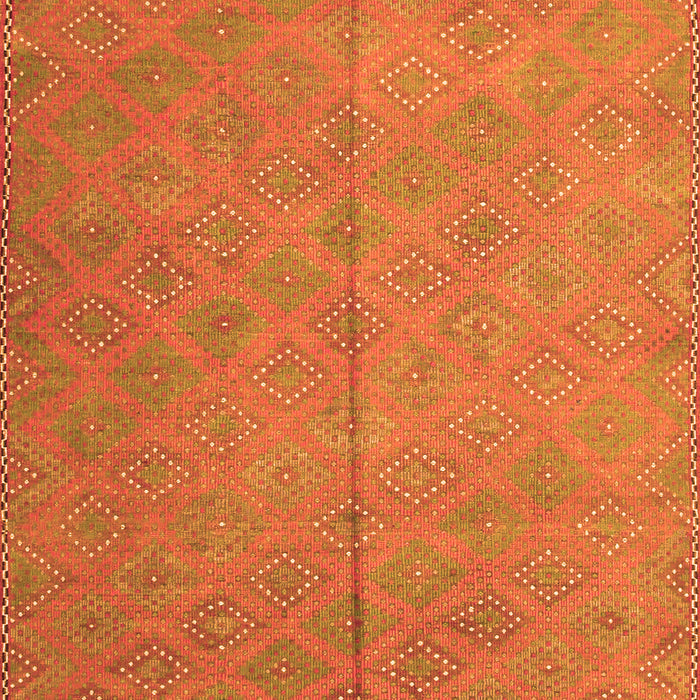 Abstract Orange Contemporary Rug, con868org