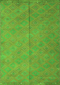 Abstract Green Contemporary Rug, con868grn