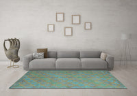Machine Washable Abstract Light Blue Contemporary Rug, wshcon868lblu