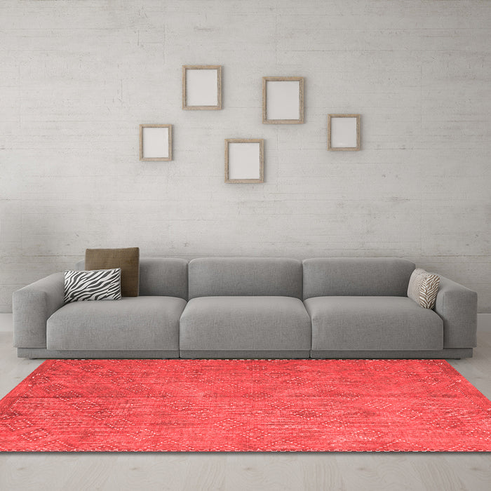Contemporary Red Washable Rugs