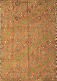 Abstract Brown Contemporary Rug, con868brn