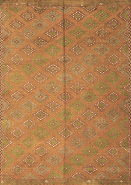 Abstract Brown Contemporary Rug, con868brn