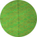 Machine Washable Abstract Green Contemporary Area Rugs, wshcon868grn