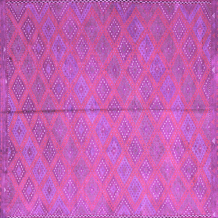 Square Abstract Purple Contemporary Rug, con868pur