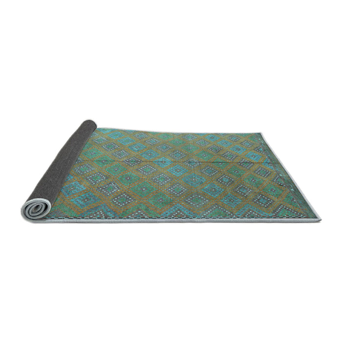 Sideview of Abstract Light Blue Contemporary Rug, con868lblu