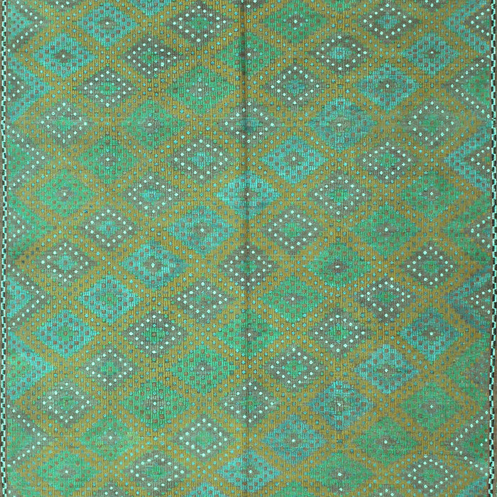 Machine Washable Abstract Turquoise Contemporary Area Rugs, wshcon868turq