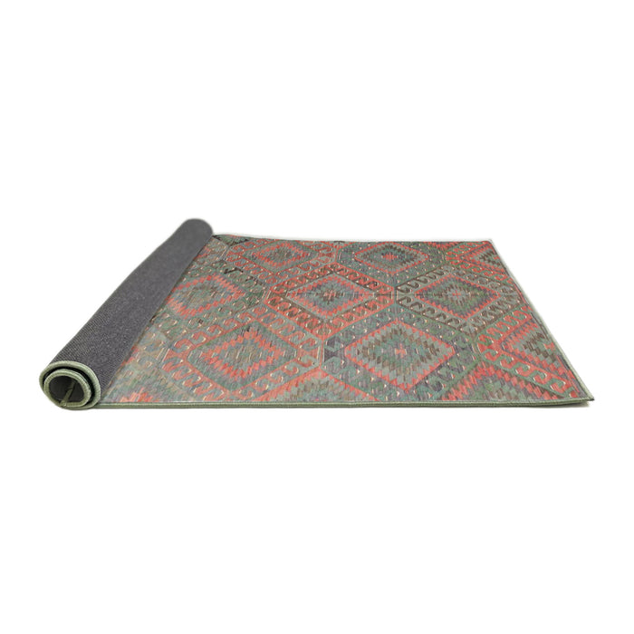 Thickness of Contemporary Rust Pink Southwestern Rug, con869