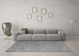 Machine Washable Southwestern Gray Country Rug in a Living Room,, wshcon869gry