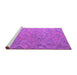 Sideview of Machine Washable Southwestern Purple Country Area Rugs, wshcon869pur