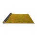 Sideview of Southwestern Yellow Country Rug, con869yw