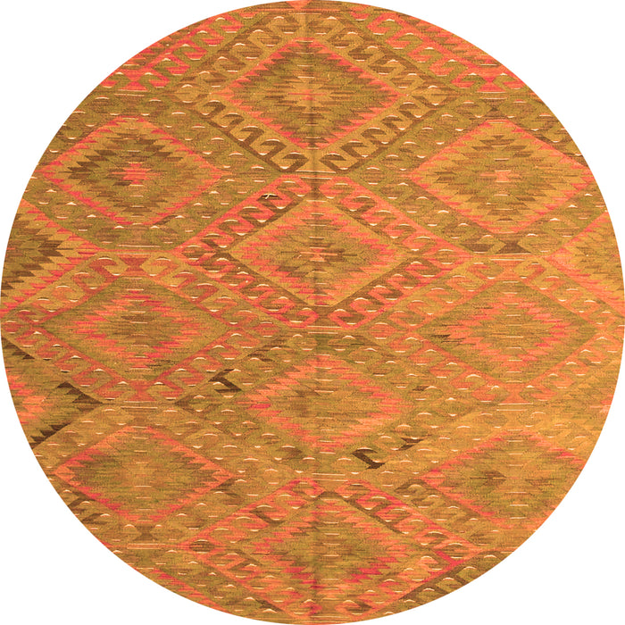 Machine Washable Southwestern Orange Country Area Rugs, wshcon869org