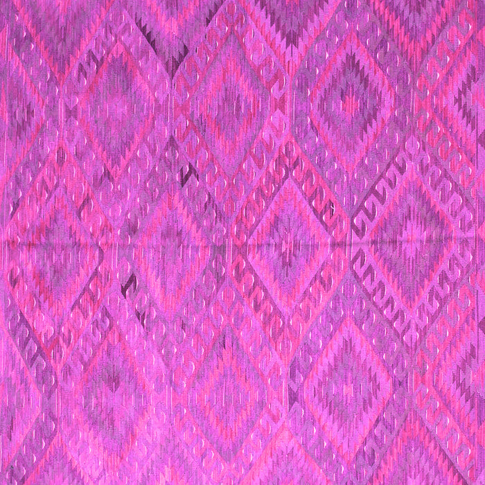 Square Machine Washable Southwestern Pink Country Rug, wshcon869pnk