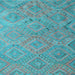 Square Southwestern Light Blue Country Rug, con869lblu